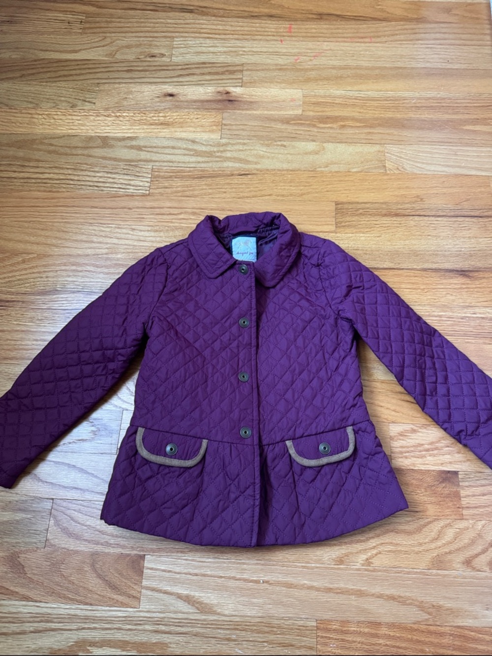 Gymboree Quilted Plum Puffer Jacket with Contrast Trim. Like new.